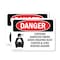 Signmission Contains Asbestos Fibers Danger Sign, Plastic, 10in W x 7in L, 2PK OS-2PACK-DS-P-710-L-1102 - alternate 1
